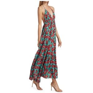 ALICE AND OLIVIA Mae Halter tiered maxi dress